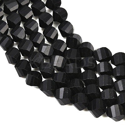 Natural Shungite Beads Strands G-P611-C35-01-1