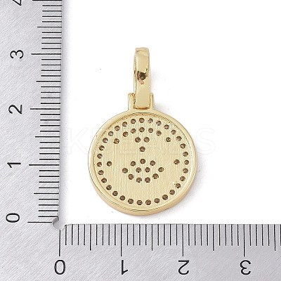 Brass Micro Pave Cubic Zirconia Pendants ZIRC-NH0001-01G-06-1