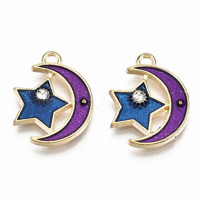 Alloy Enamel Pendants X-ENAM-S126-007-RS-1