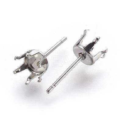 Tarnish Resistant 304 Stainless Steel Stud Earring Findings STAS-P221-20C-P-1