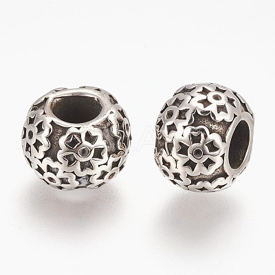 304 Stainless Steel European Beads LS-STAS-E432-01AS-1