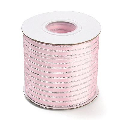 Double Edge Silver Thread Grosgrain Ribbon for Wedding Festival Decoration SRIB-L012-6mm-001-1