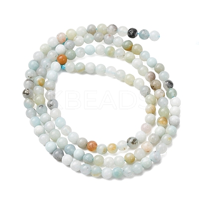 Natural Flower Amazonite Beads Strands G-Z116-A18-3mm-1