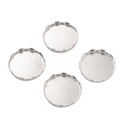 Non-Tarnish 316 Surgical Stainless Steel Cabochon Tray Settings STAS-I187-05A-P-1