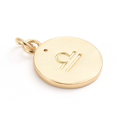 Brass Micro Pave Cubic Zirconia Pendants ZIRC-E164-34K-G-1