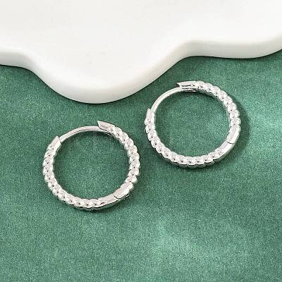 Brass Huggie Hoop Earrings KK-CBA8324-18A-P-1