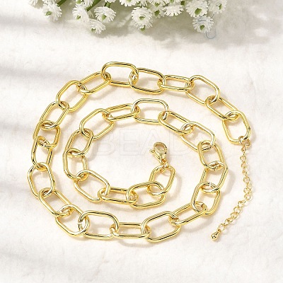 Brass Cable Chain Necklaces for Women NJEW-B157-09G-1