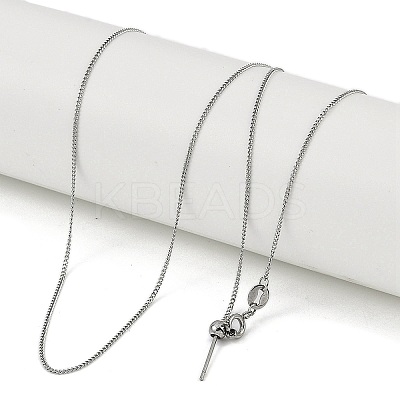 304 Stainless Steel Curb Chain Necklaces NJEW-H042-05P-1