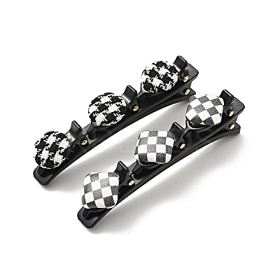Fashion Double Layer Cloth Alligator Hair Clips Sets LS-PHAR-P005-26-1