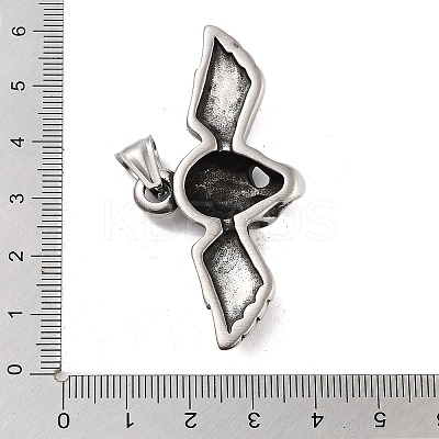 Retro 304 Stainless Steel Big Pendants STAS-I205-38AS-07-1