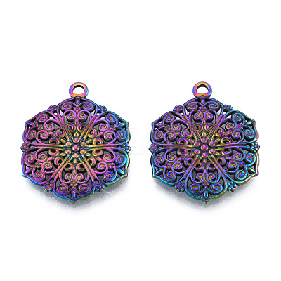 Ion Plating(IP) 201 Stainless Steel Pendants STAS-N098-206M-1