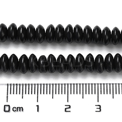 Natural Black Stone Beads Strands G-Z030-A21-01-1