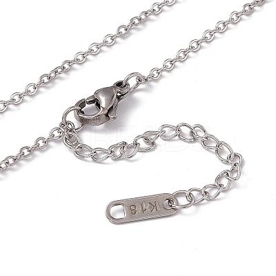 Brass Knight of Cups Tarot Pendant Necklace with Clear Cubic Zirconia NJEW-G095-02P-1