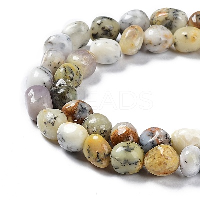 Natural White African Opal Beads Strands G-C038-02S-1