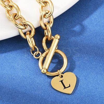 Golden 304 Stainless Steel Charm Bracelets LS-NJEW-K284-01G-L-1