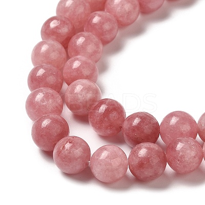 Natural Dyed White Jade Beads Strands G-M402-C03-14-1