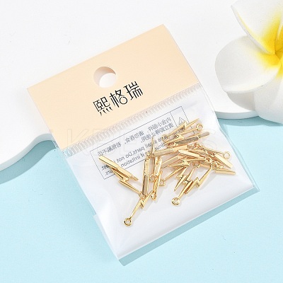 SHEGRACE Brass Lightning Bolt Charms XGR0168G-106G-1