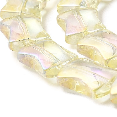 Electroplate Glass Beads Strands EGLA-H103-FR01-1