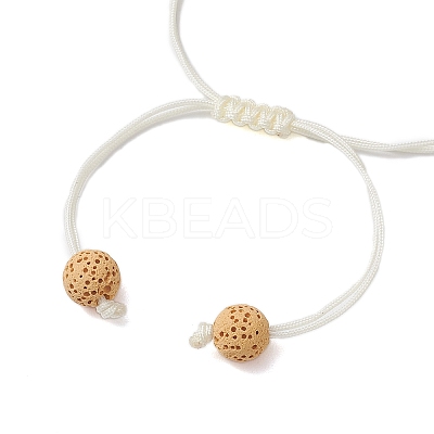 Natural Lava Rock & Mixed Stone & Glass Seed Beaded Braided Bracelets BJEW-MZ00063-1
