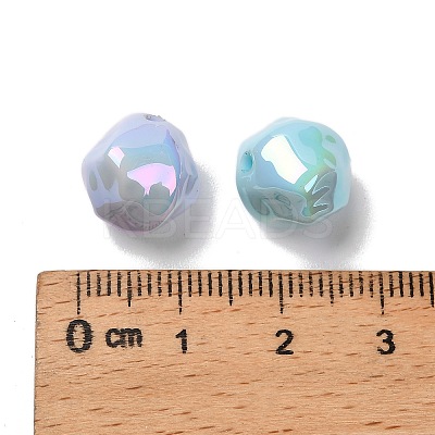 UV Plated Opaque Acrylic Beads OACR-P032-03M-1
