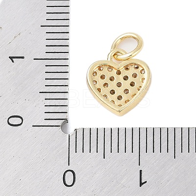 Rack Plating Brass Micro Pave Clear Cubic Zirconia Charms KK-Z060-07G-02-1