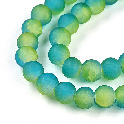 Crackle Glass Beads Strands GLAA-N009-6mm-10-1