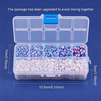 Acrylic Imitation Pearl Cabochons PH-OACR-G008-01-1