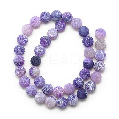 Natural Weathered Agate Bead Strands G-S237-8mm-13-1