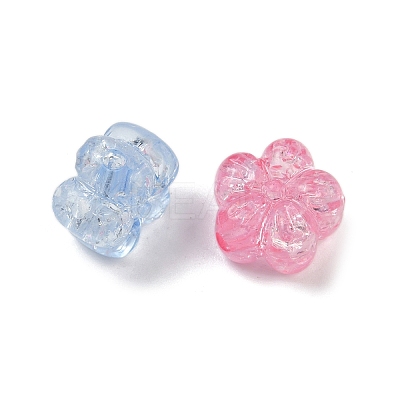 Transparent Crackle Acrylic Beads X-OACR-B031-21-1