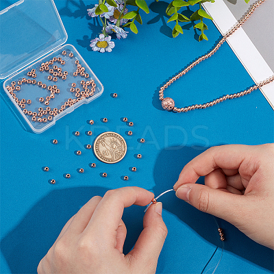300Pcs Rack Plating Brass Spacer Beads KK-PH0012-43B-RG-1