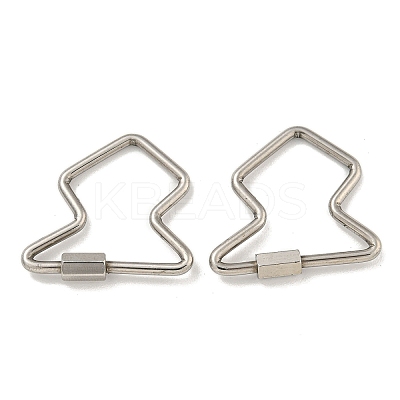 Non-Tarnish 304 Stainless Steel Screw Carabiner Lock Charms STAS-C092-05F-P-1