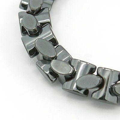 Fashion Non-Magnetic Synthetic Hematite Stretchy Bracelets BJEW-K001-02D-1