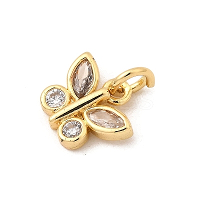 Brass Micro Pave Cubic Zirconia Pendants KK-I360-009G-01-1