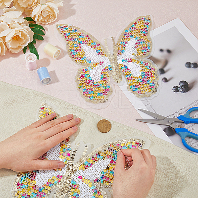 Butterfly Polyester Embroidery Ornaments Accessories DIY-WH0502-88-1
