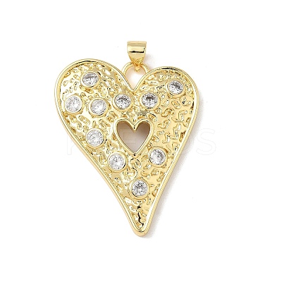 Brass Micro Pave Cubic Zirconia Pendants KK-L239-062G-01-1