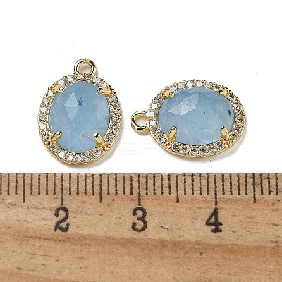 Dyed Natural White Jade Faceted Oval Pendants G-I375-02G-07-1