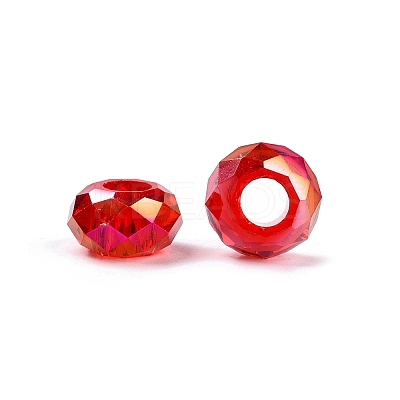 Transparent Glass European Beads GPDL-N005-D14mm-A04-1