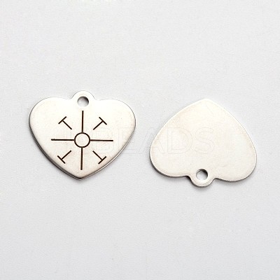 Non-Tarnish 201 Stainless Steel Pendants LS-STAS-L165-E01-1