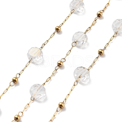 Ion Plating(IP) 304 Stainless Steel Handmade Beaded Chain CHS-K019-03G-02-1