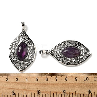 Natural Amethyst Pendants G-Q158-02E-1