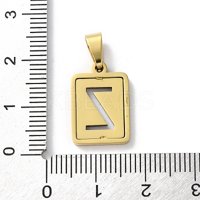304 Stainless Steel Alphabet Pendants STAS-S152-01G-Z-1