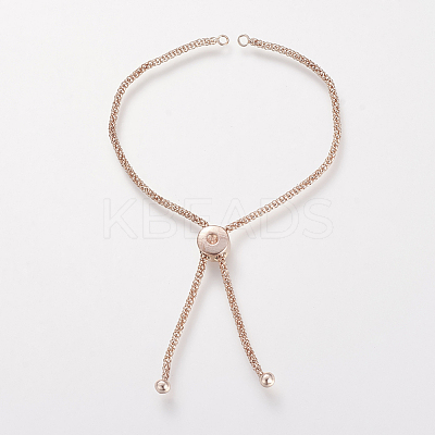 Brass Slider Bracelets Making Bracelet Making KK-T014-140RG-1