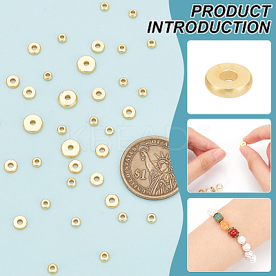 60Pcs 3 Styes Brass Beads KK-BC0012-30-1