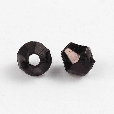 Faceted Bicone Transparent Acrylic Beads LS-DBB4mm10-1