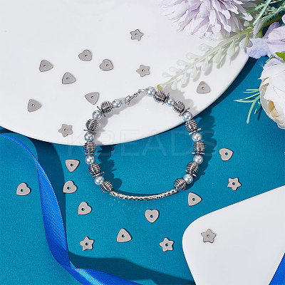 150Pcs 3 Style 304 Stainless Steel Beads STAS-UN0047-39-1
