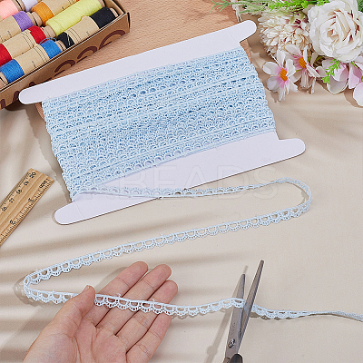 15 Yards Polyester Lace Trims SRIB-MA0001-09A-1