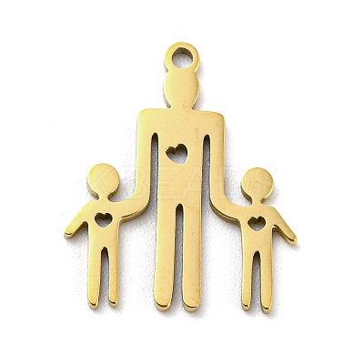 Mother's Day 201 Stainless Steel Pendants STAS-H188-01E-G-1