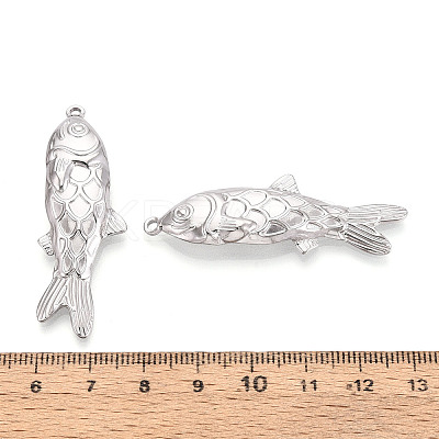304 Stainless Steel Fish Pendants STAS-T069-15P-1
