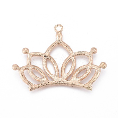 Crown Golden Plated Alloy Rhinestone Big Pendants RB-J548-01G-A-1