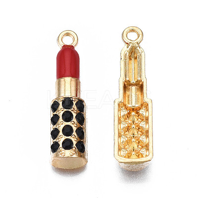 Rack Plating Alloy Enamel Rhinestone Pendants LS-ENAM-T011-117B-1